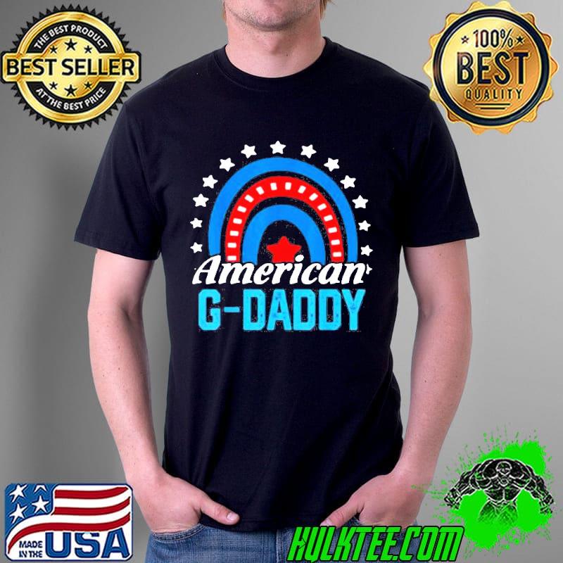 American Gdaddy Rainbow USA Flag 4th Of July Patriotic Shirt
