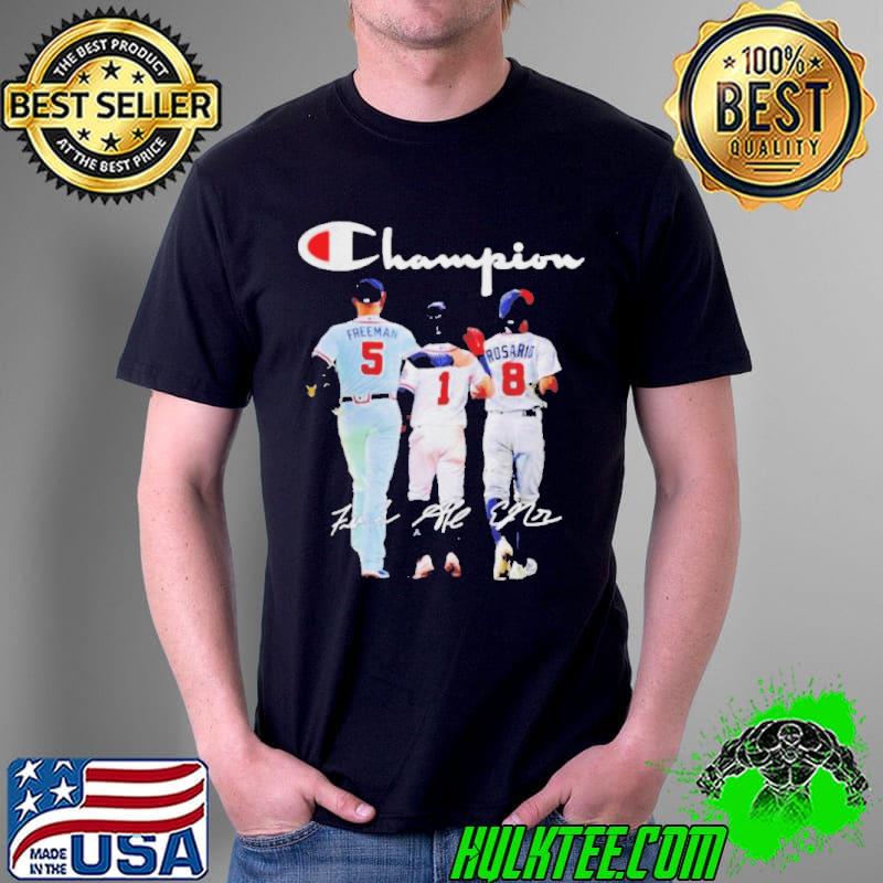 Atlanta braves champion freeman albies rosario signatures shirt