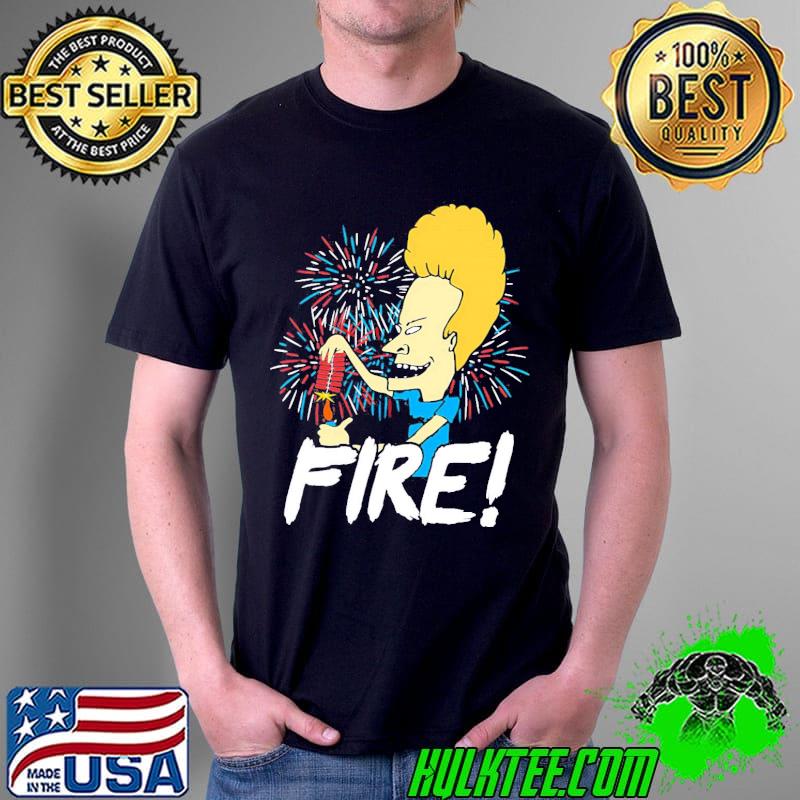 Beavis fire 4th of july funny shirt