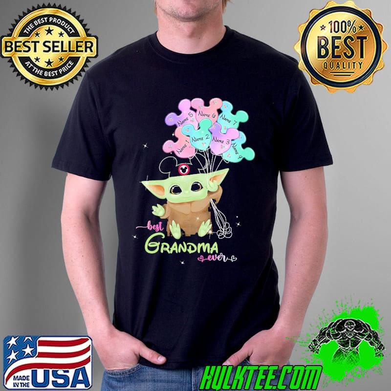 Best Grandma Ever Mickey Baby Yoda Shirt