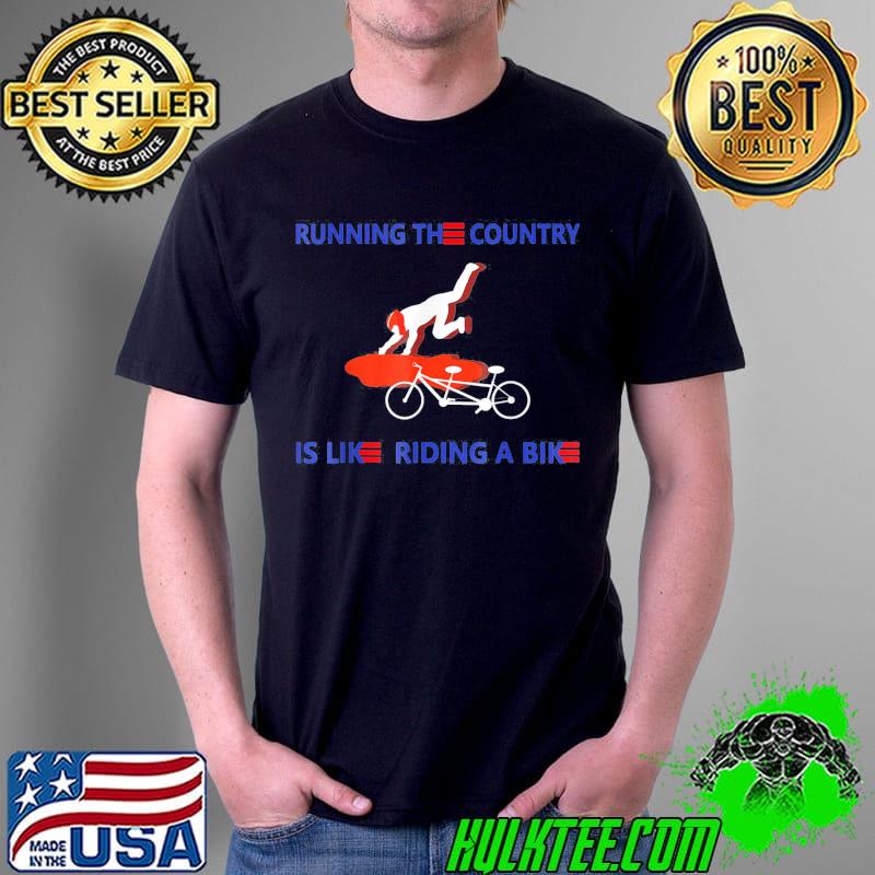 Biden bike bicycle falls off merry 4th of july running the country is like riding a bike shirt