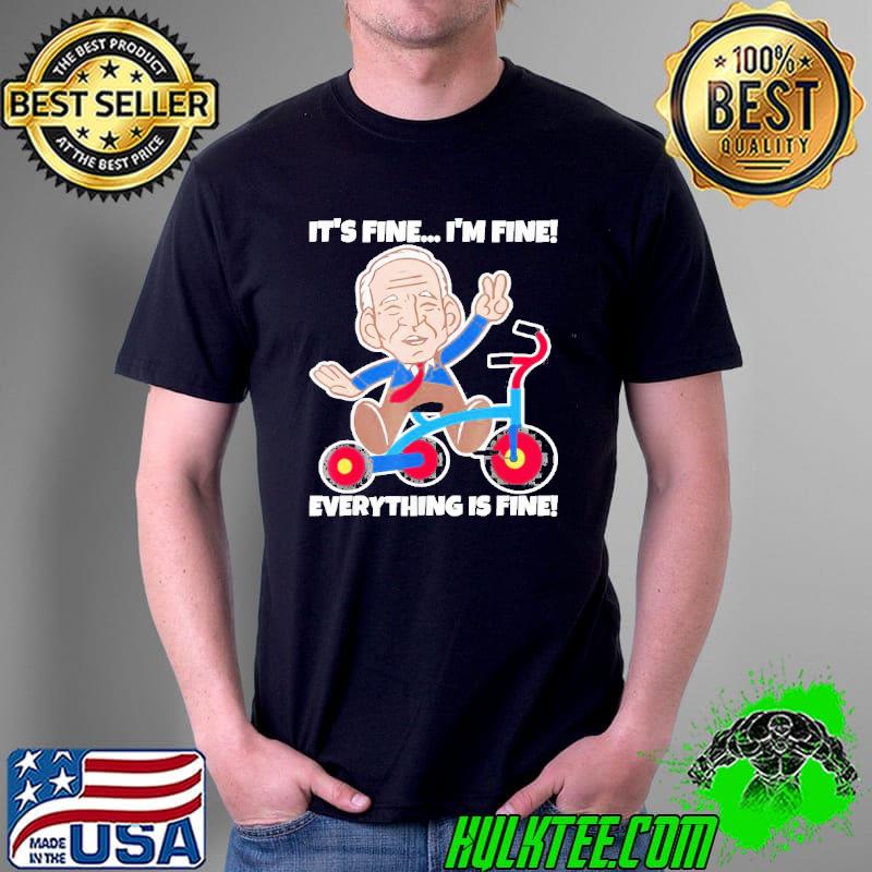 Biden is fine after falling off his bike shirt
