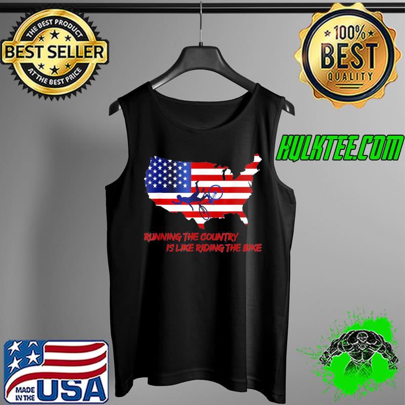 Bike bicycle running the country is like riding a bike Joe Biden American flag s Tank Top Bike bicycle running the country is like riding a bike Joe Biden American flag s Tank Top