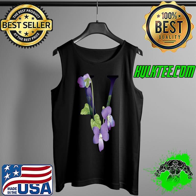 Black and floral letter V T-Shirt Tank Top Black and floral letter V T-Shirt Tank Top