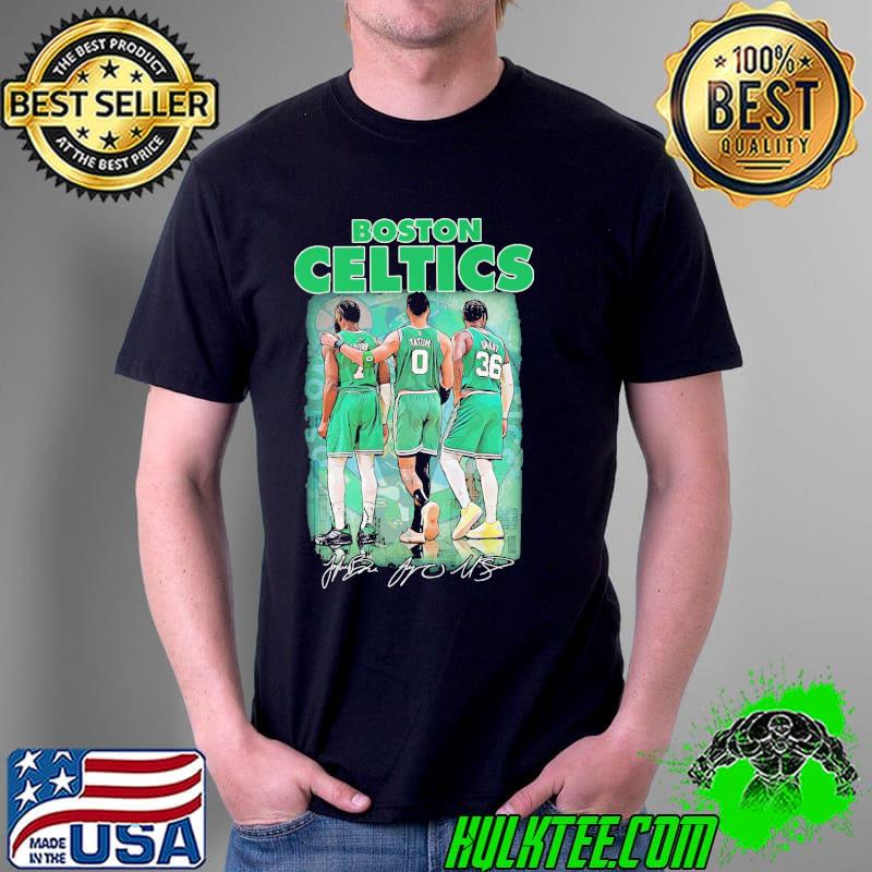 Boston celtics member signatures shirt