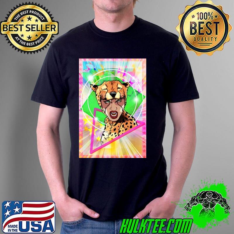 Cheetah wonder woman retro art shirt