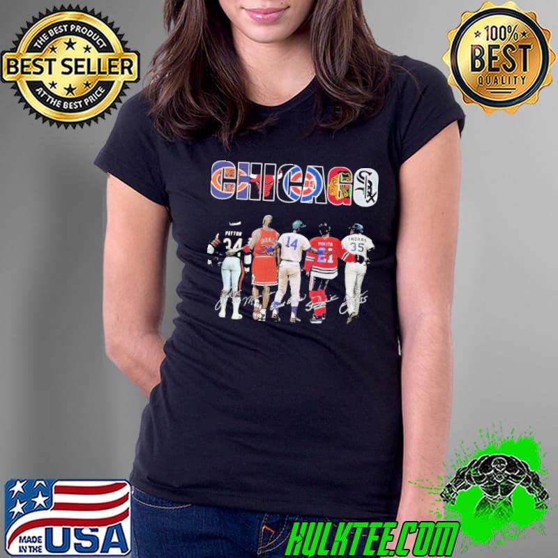 Chicago White Sox Bulls Cubs Signatures Shirt Ladies Tee Chicago White Sox Bulls Cubs Signatures Shirt Ladies Tee
