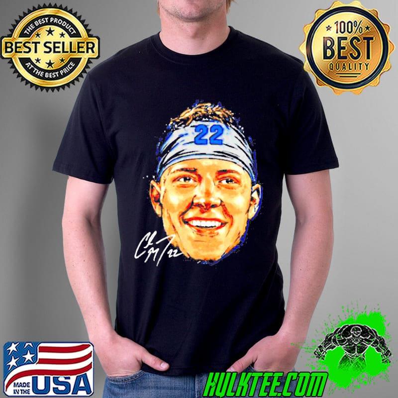christian McCaffrey Smile 22 head football signature shirt