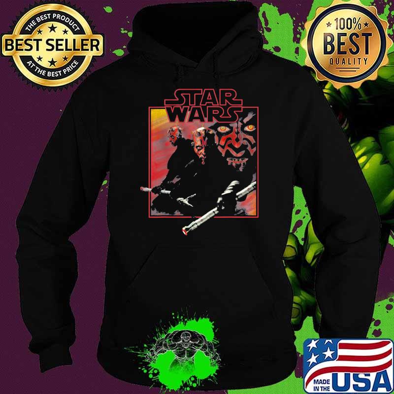 Darth maul movie square portrait Star wars s Hoodie Darth maul movie square portrait Star wars s Hoodie