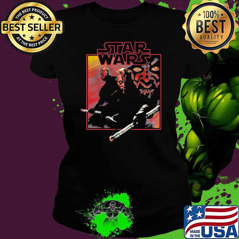 Darth maul movie square portrait Star wars s Ladies tee Darth maul movie square portrait Star wars s Ladies tee