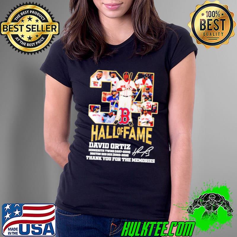 David ortiz 34 hall of fame signature s Ladies Tee David ortiz 34 hall of fame signature s Ladies Tee