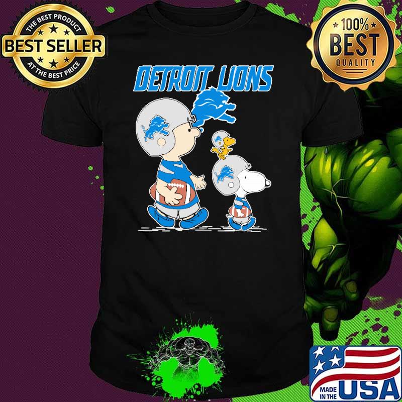 Detroit Lions Lets Play Football Together Snoopy NFL Shirts