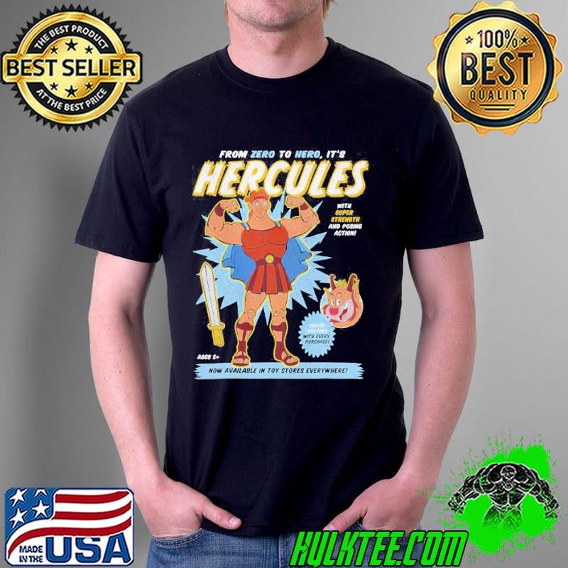 Disney hercules action figure poster shirt