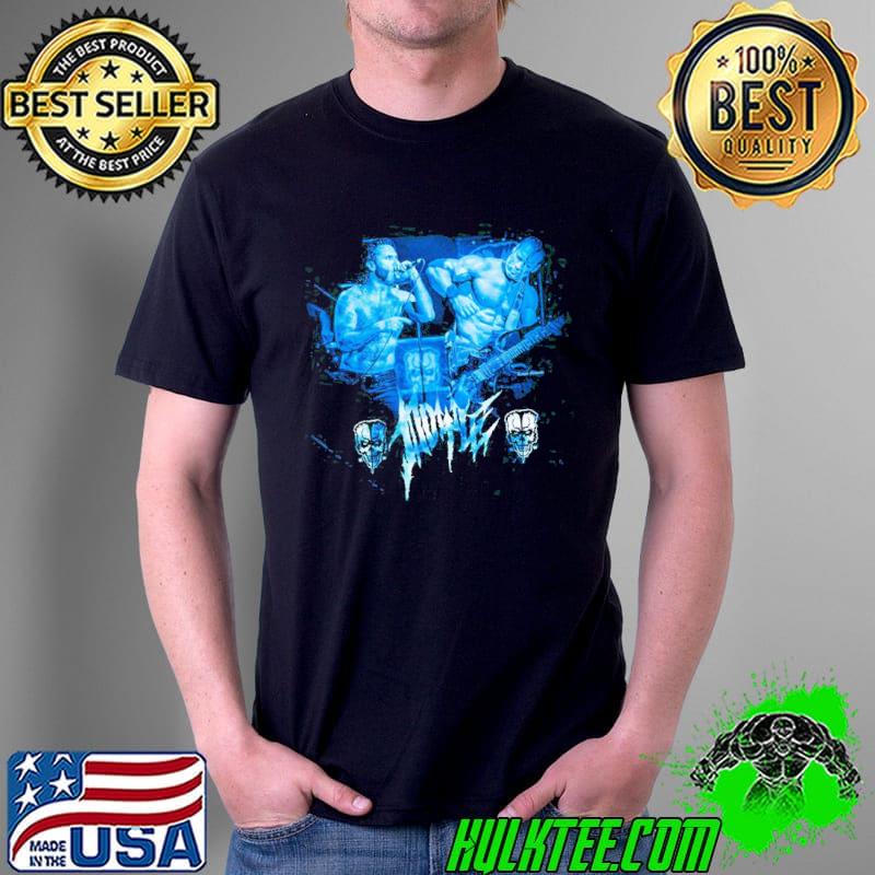 Doyleb misfits band blue art shirt