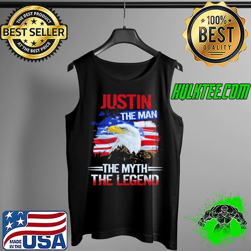 Eagle Justin The Man The Myth The Legend Shir Tank Top Eagle Justin The Man The Myth The Legend Shir Tank Top