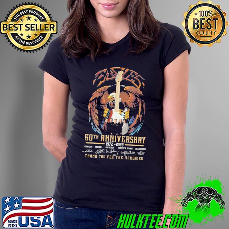 Eagles 50th anniversary thank for memories signarures s Ladies Tee Eagles 50th anniversary thank for memories signarures s Ladies Tee