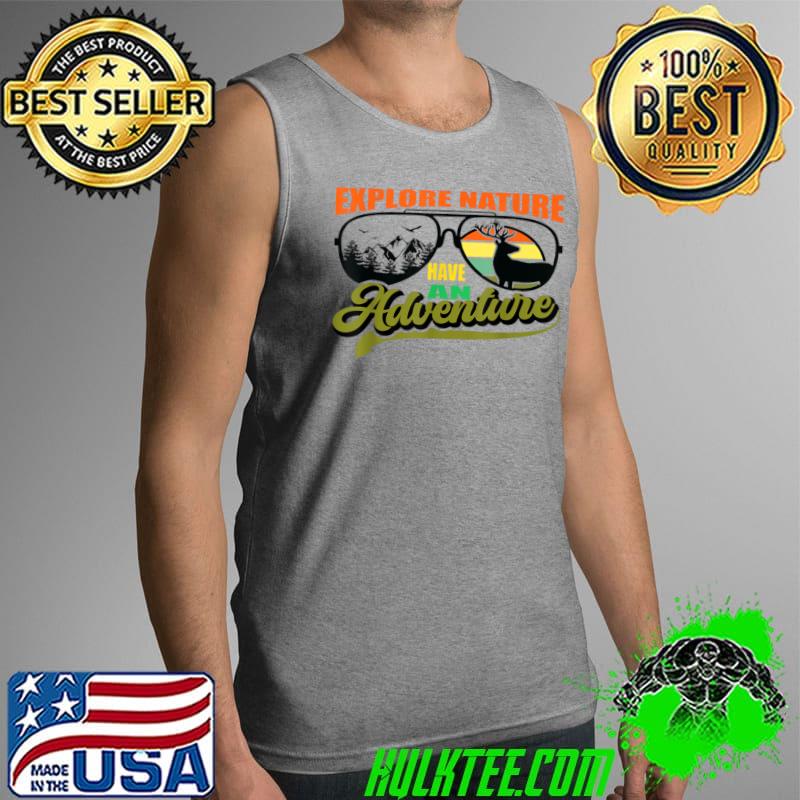 Funny Explore Nature Have An Adventure Retro Forest T-Shirt