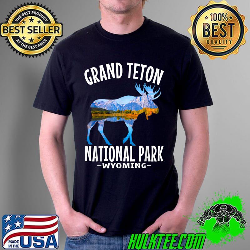 Grand Teton National Park Wyoming Vintage Retro Sunset T-Shirt