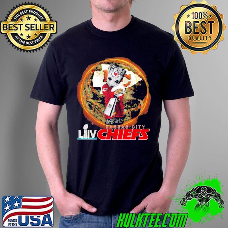 Groot hug super bowl champions Kansas city Chiefs shirt