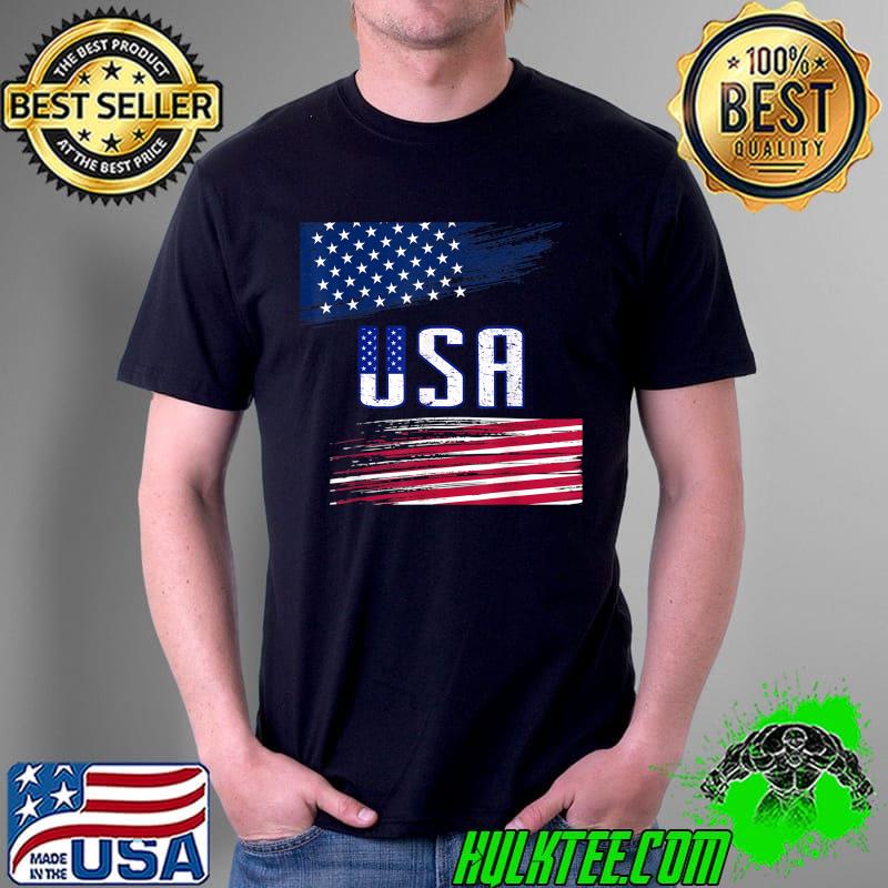 Happy 4th Of July USA Flag Patriotic Men Women Kids T-Shirt