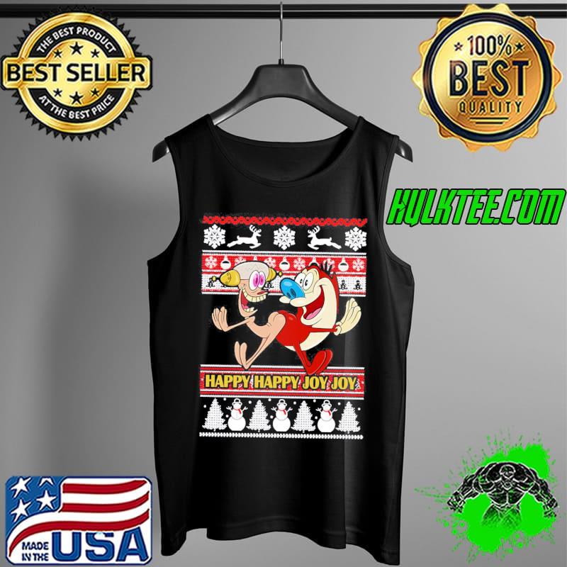 Happy joy merry christmas ren and cat ren and stimpy 90s cartoon s Tank Top Happy joy merry christmas ren and cat ren and stimpy 90s cartoon s Tank Top