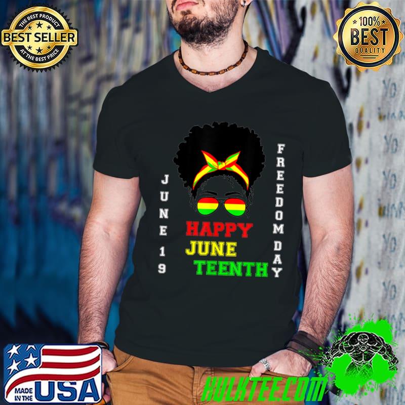 Happy Juneteenth Freedom Day June19 T-Shirt Guys V Neck Happy Juneteenth Freedom Day June19 T-Shirt Guys V Neck