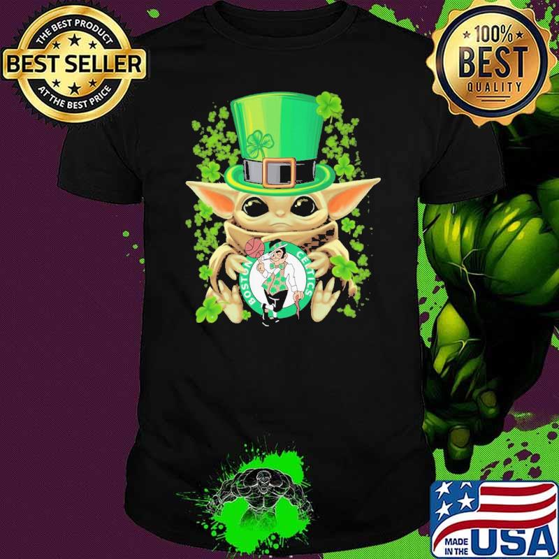 Happy Partick's Baby Yoda Boston Celtics Shirt