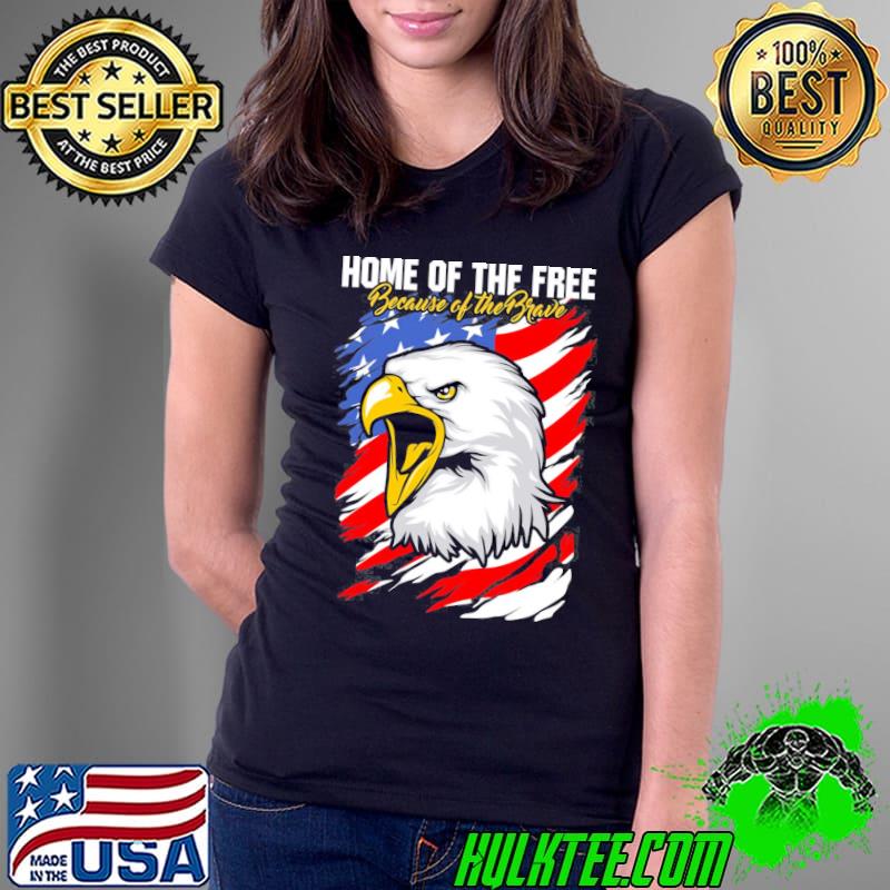 Home of the free patriotic eagle july 4th holiday s Ladies Tee Home of the free patriotic eagle july 4th holiday s Ladies Tee