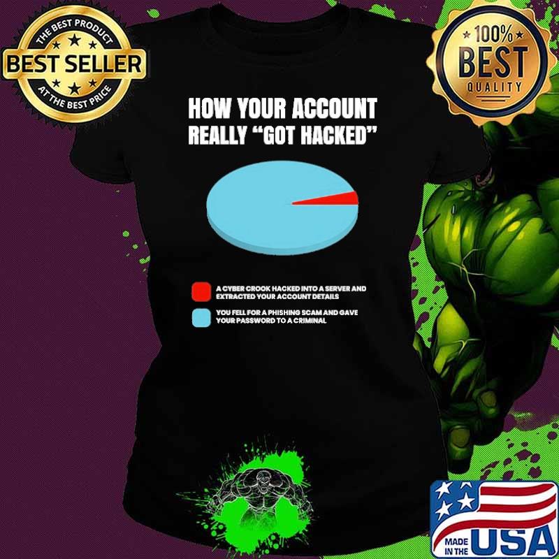How your account really got hacked s Ladies tee How your account really got hacked s Ladies tee
