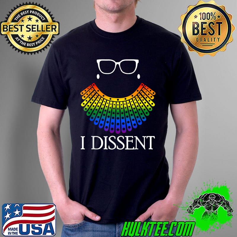 I Dissent Collar RBG Color For Women's Equal Rights T-Shirt
