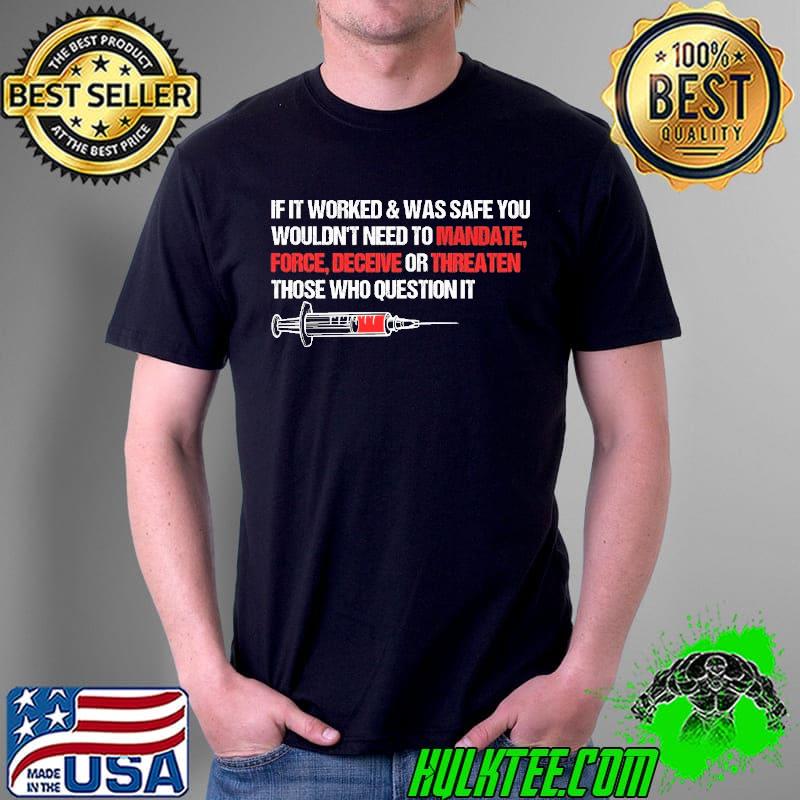 If It Worked Was Safe You Wouldn't Need To Mandate Shirt