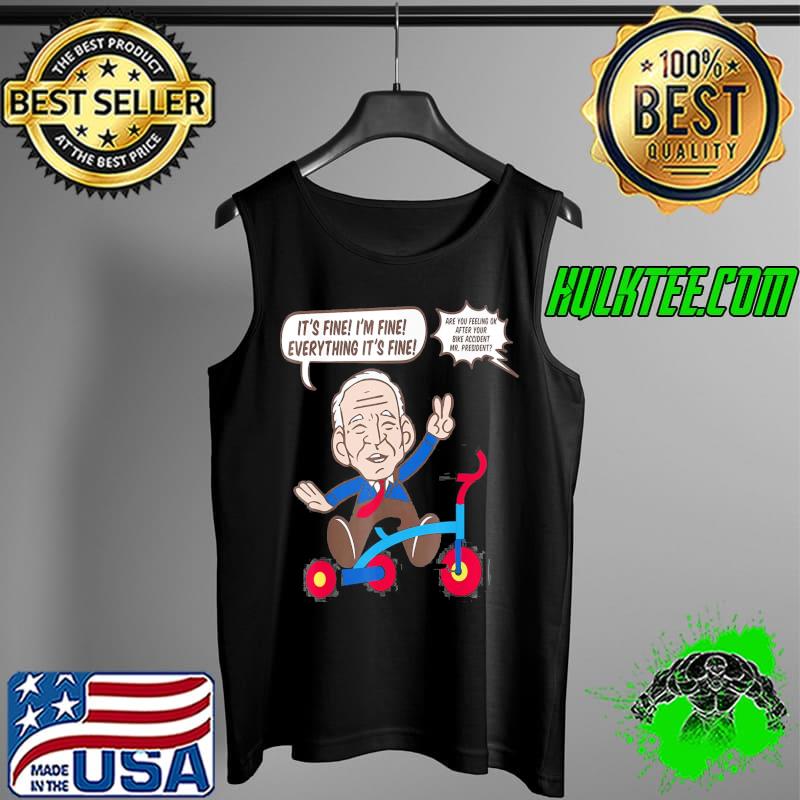 Joe Biden bike bicycle accident president falling s Tank Top Joe Biden bike bicycle accident president falling s Tank Top