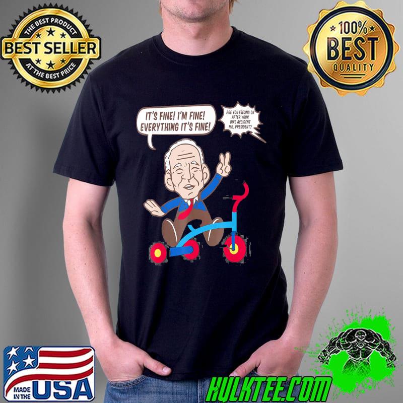 Joe Biden bike bicycle accident president falling shirt