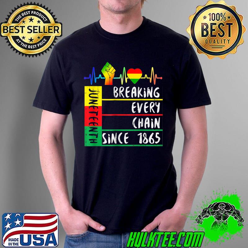 Juneteenth Breaking Every Chain Since 1865 Men Women Kids T-Shirt