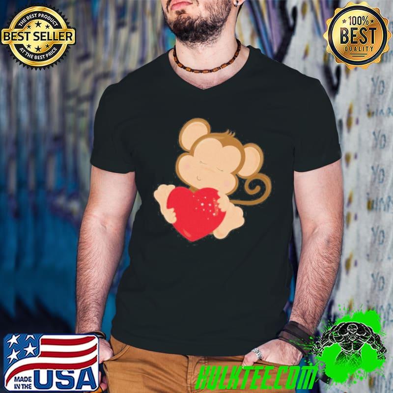 Kids safarI Valentine monkey shirt