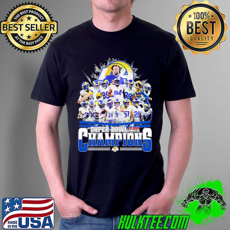 Los angeles rams super bowl lvI team champions shirt