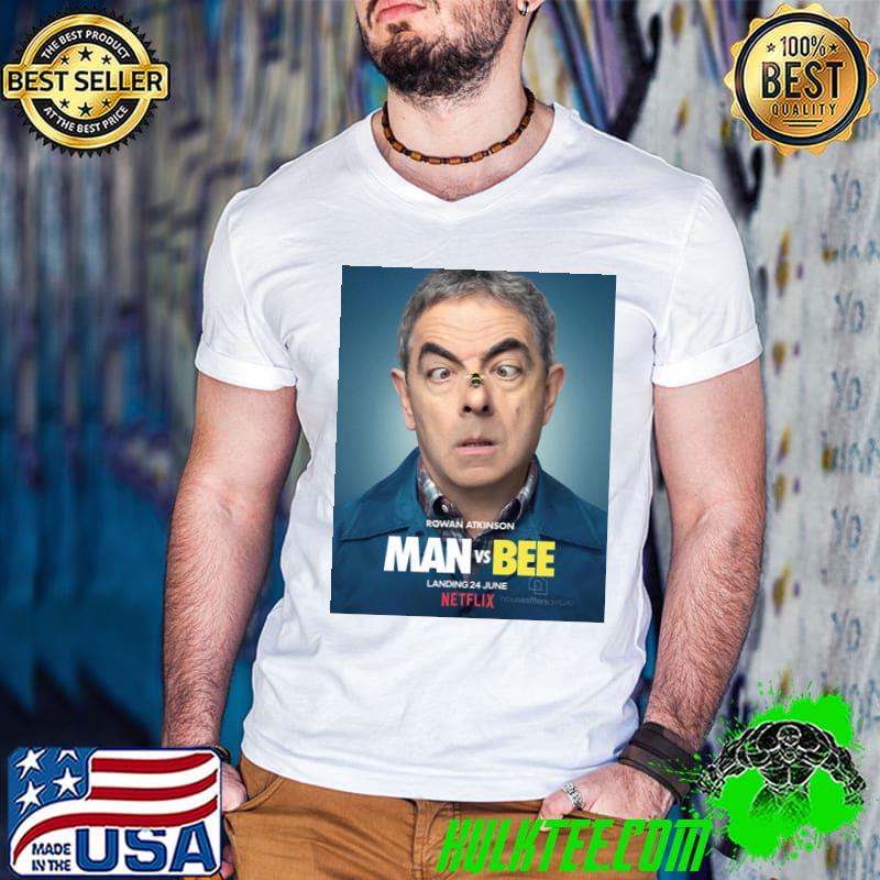 Man vs bee movie rowan atkinson s Guys V Neck Man vs bee movie rowan atkinson s Guys V Neck