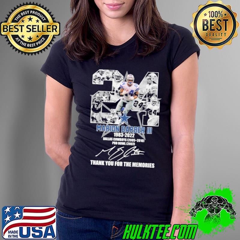 Marion barber III dallas cowboys pro bowl thank for memories signature s Ladies Tee Marion barber III dallas cowboys pro bowl thank for memories signature s Ladies Tee
