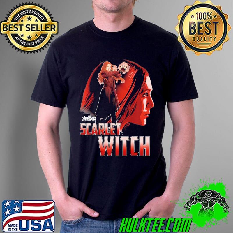 Marvel infinity war scarlet witch profile graphic shirt