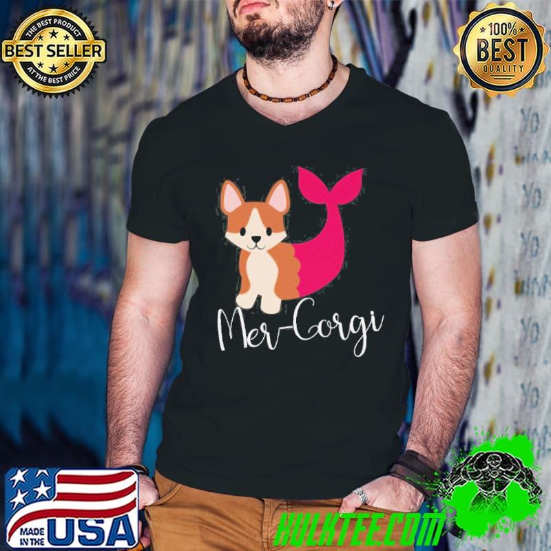 Mer corgI mermaid shirt
