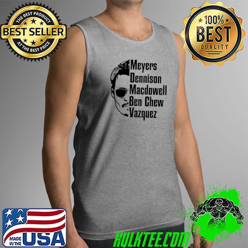 Meyers dennion masdowell ben chew vazquez team johnny depp shirt
