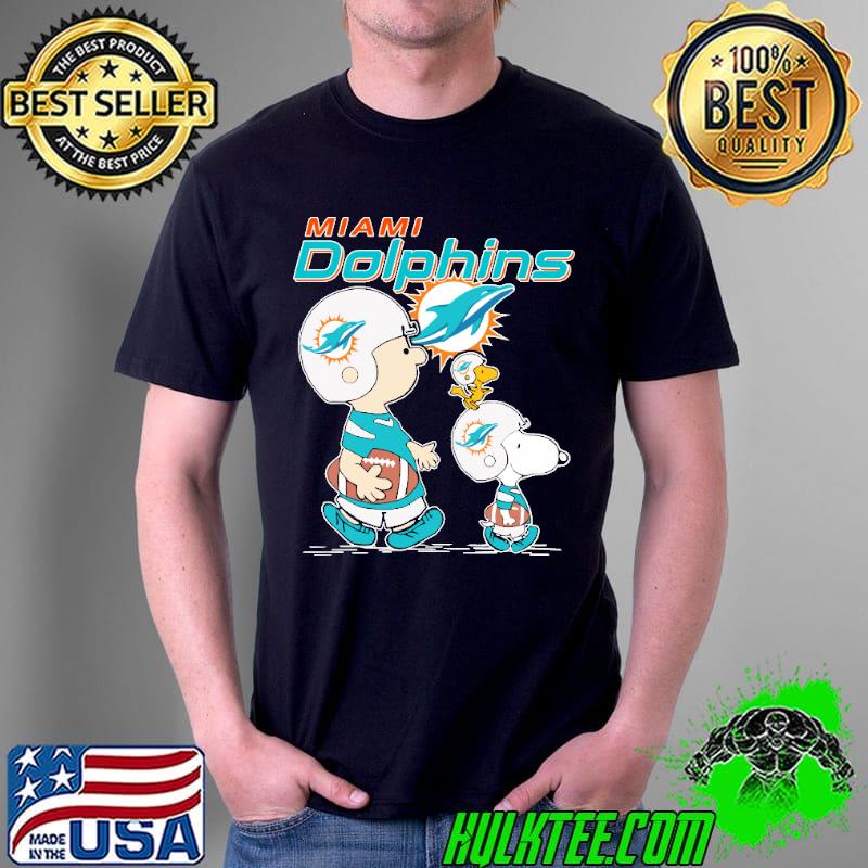 Miami Dolphins Lets Play Football Together Snoopy NFL Shirts