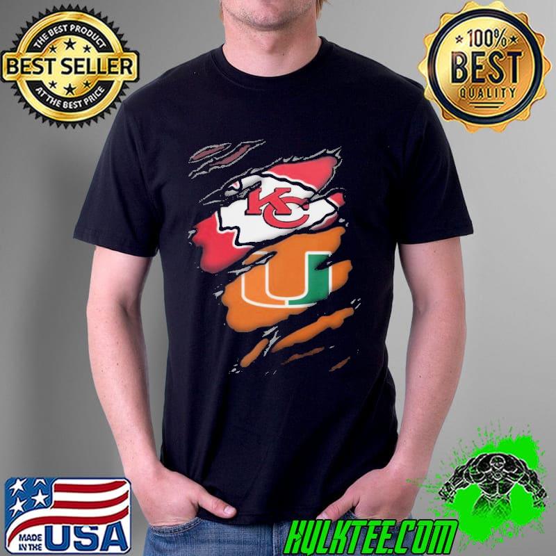 MiamI hurricanes and Kansas city Chiefs shirt