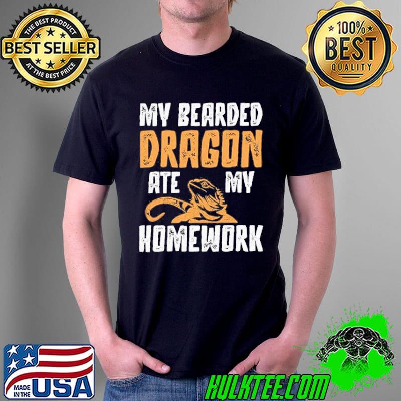 My bearded dragon ate my homework shirt