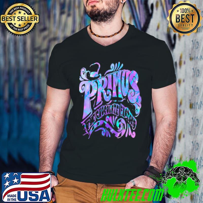 Neon color primus retro rock band shirt