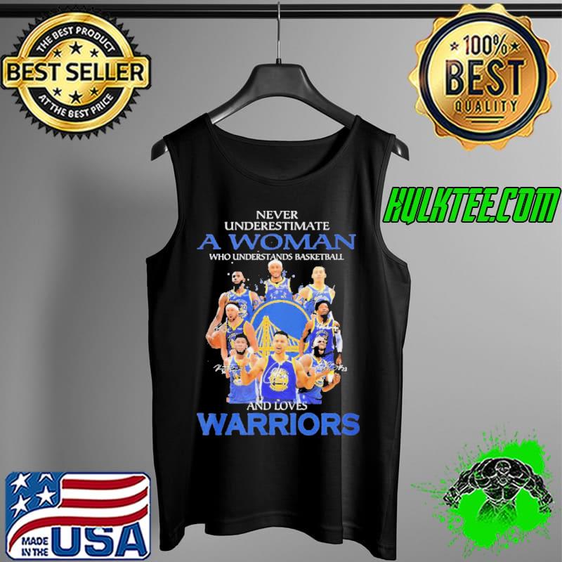 Never underestimate a woman who understands basketball and loves warriors NBA final signatures s Tank Top Never underestimate a woman who understands basketball and loves warriors NBA final signatures s Tank Top
