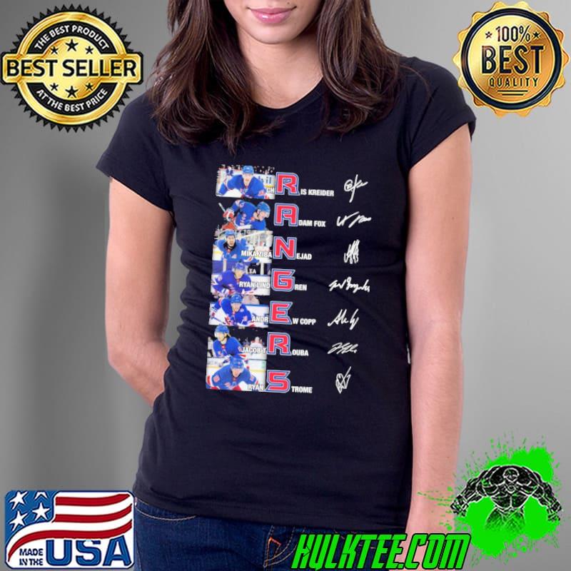 New York Rangers Members Signatures Shirt Ladies Tee New York Rangers Members Signatures Shirt Ladies Tee