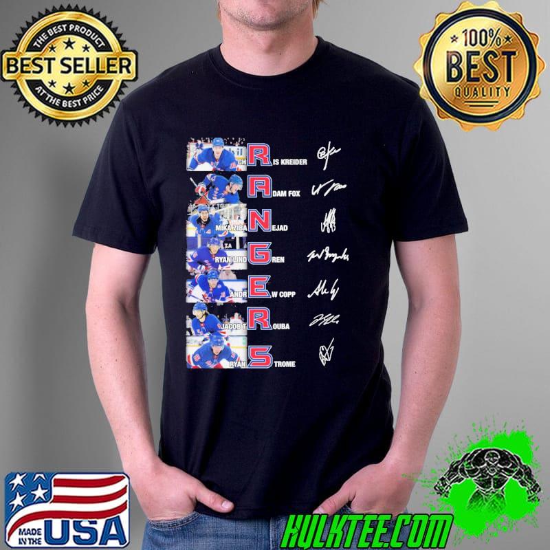 New York Rangers Members Signatures Shirt