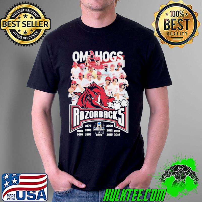 Omahogs arKansas razorbacks team 11 appearances college world series shirt