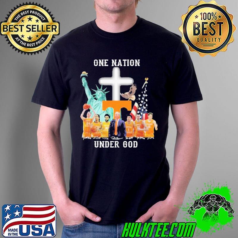 One nation under god Tennessee basketball signatures shirt